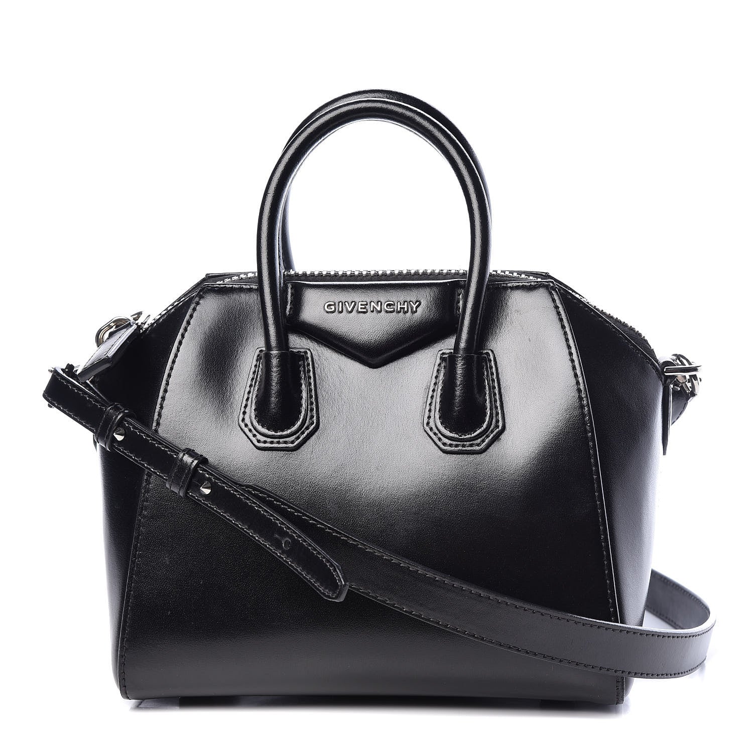 Givenchy Shiny Lord Calfskin Mini Antigona Black 1 of 10