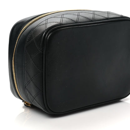 Chanel Lambskin Vanity Cosmetic Case Black 9 of 13