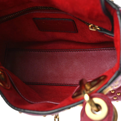 Christian Dior Lambskin Studded Mini Supple Lady Dior Red 4 of 7