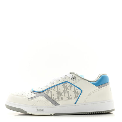 Christian Dior Smooth Calfskin Oblique Galaxy Perforated Mens B27 Low Top Sneakers 44 Beige Blue 1 of 11