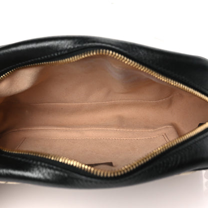 Gucci Monogram Matelasse Diagonal Small GG Marmont Chain Shoulder Bag Beige Black 5 of 11