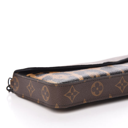 Louis Vuitton Monogram Animal Print Pochette Felicie Chain Wallet 5 of 15