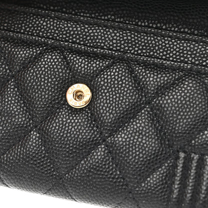 Chanel Caviar Quilted Boy Flap Card Holder Black 9 of 10