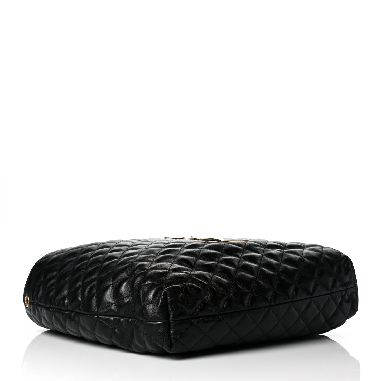 Lambskin Quilted Maxi Icare Shopping Tote Black