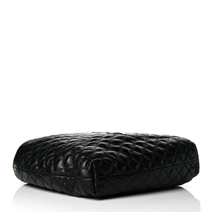 Saint Laurent Lambskin Quilted Maxi Icare Shopping Tote Black 5 of 11