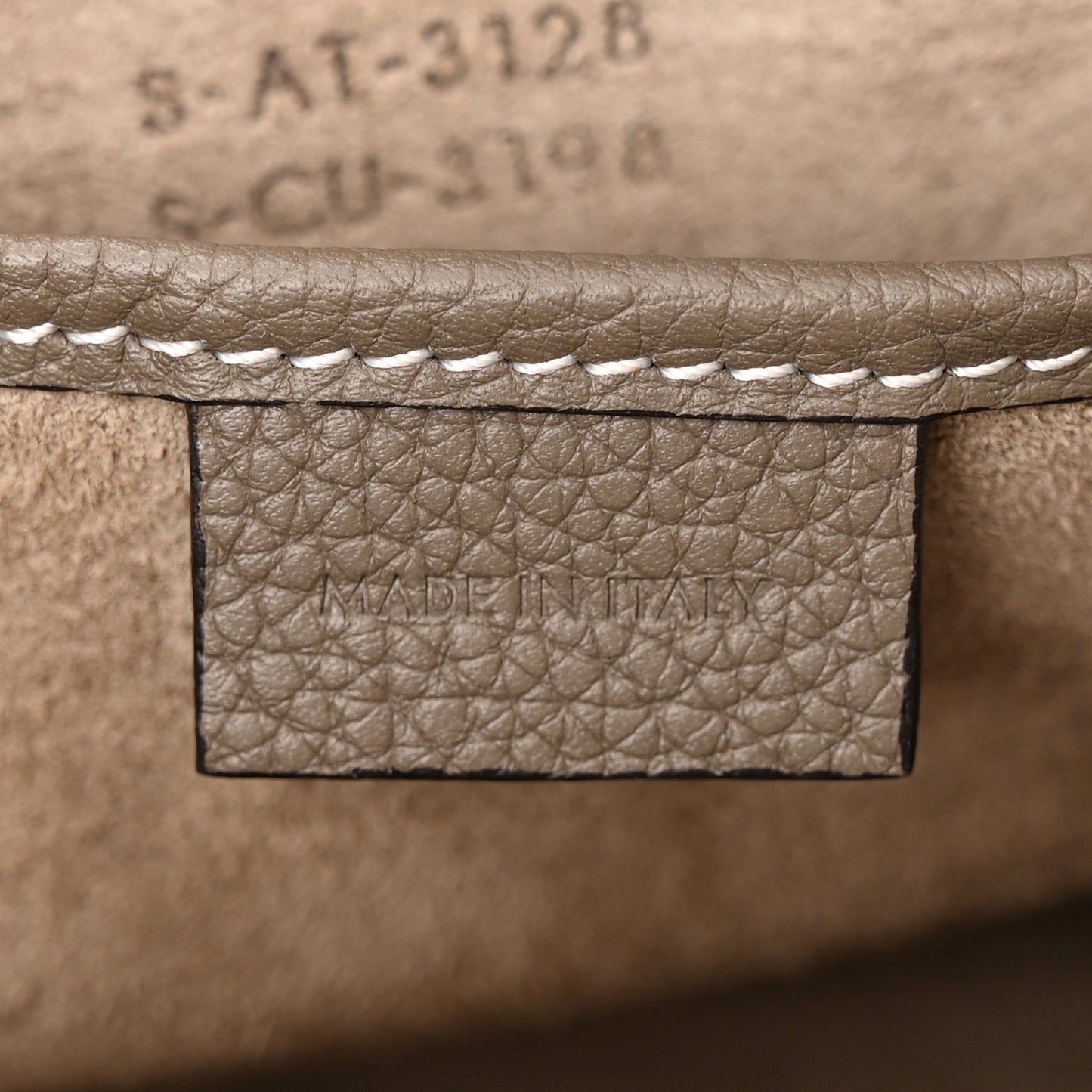 Drummed Calfskin Nano Luggage Souris