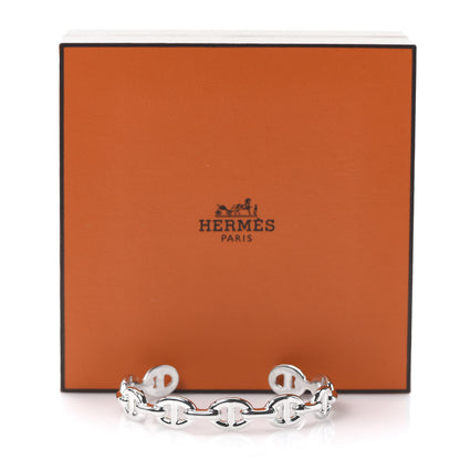 Hermes Sterling Silver MM Chaine d'Ancre Enchainee Cuff Bracelet ST 5 of 5