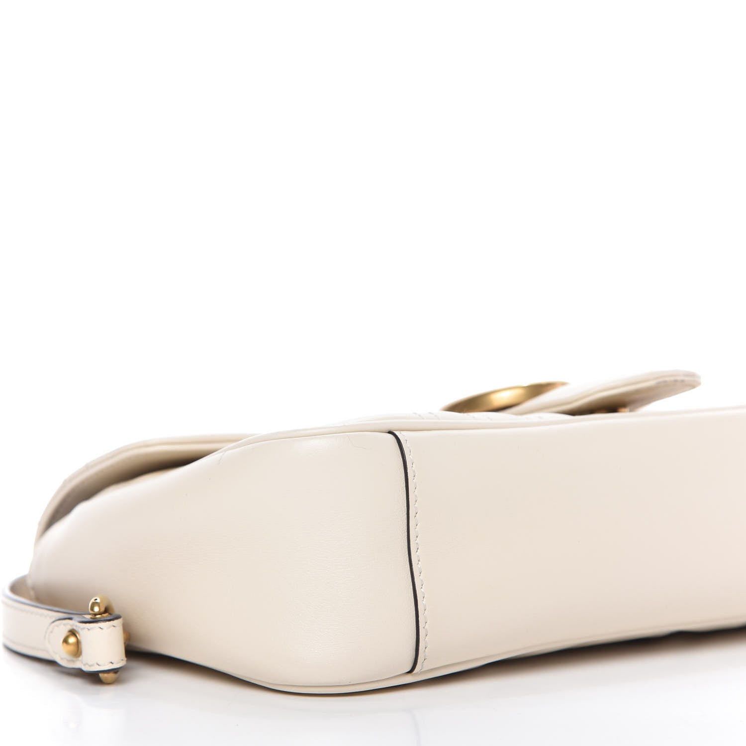 Gucci Calfskin Matelasse Small GG Marmont Shoulder Bag White 6 of 9