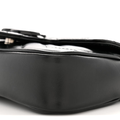 Gucci Calfskin Matelasse Monochrome GG Marmont Chain Belt Bag Black 10 of 11