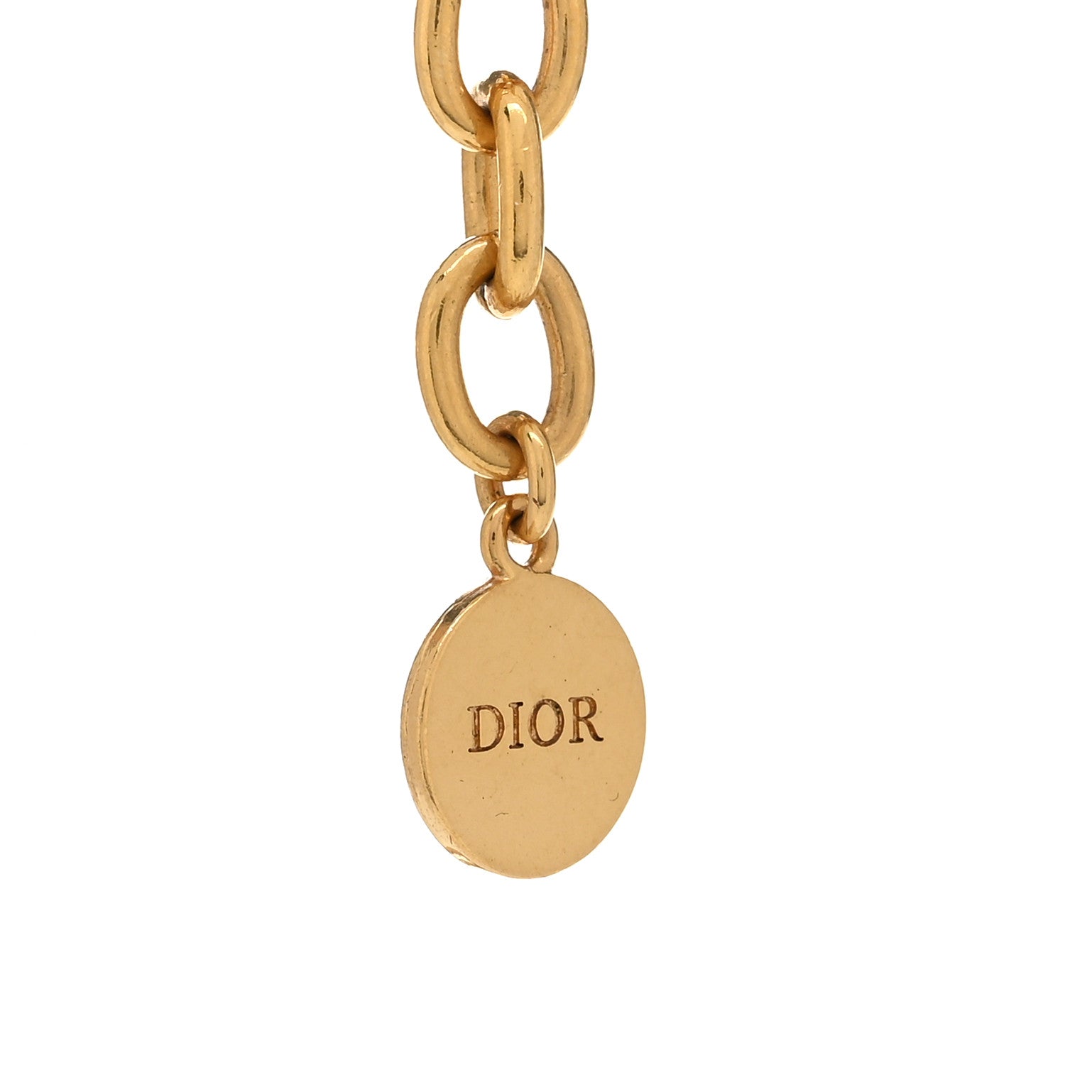 Christian Dior Metal CD Choker Necklace Gold 4 of 4