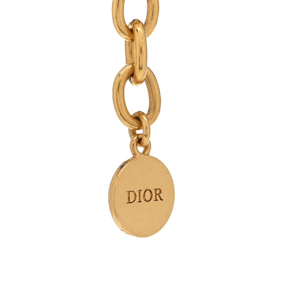 Christian Dior Metal CD Choker Necklace Gold 4 of 4