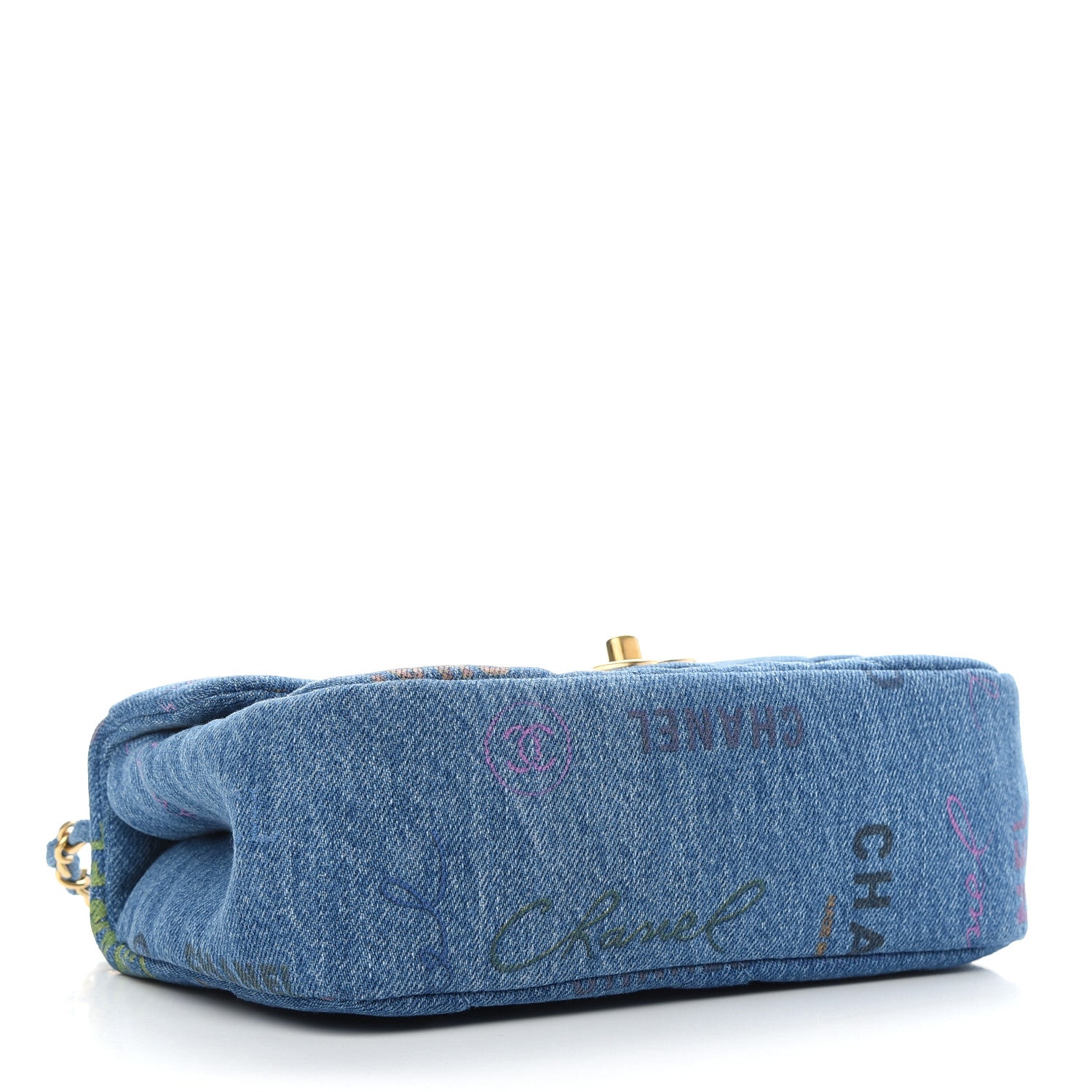 Chanel Denim Quilted Mini Denim Mood Rectangular Flap Blue Multicolor 4 of 9