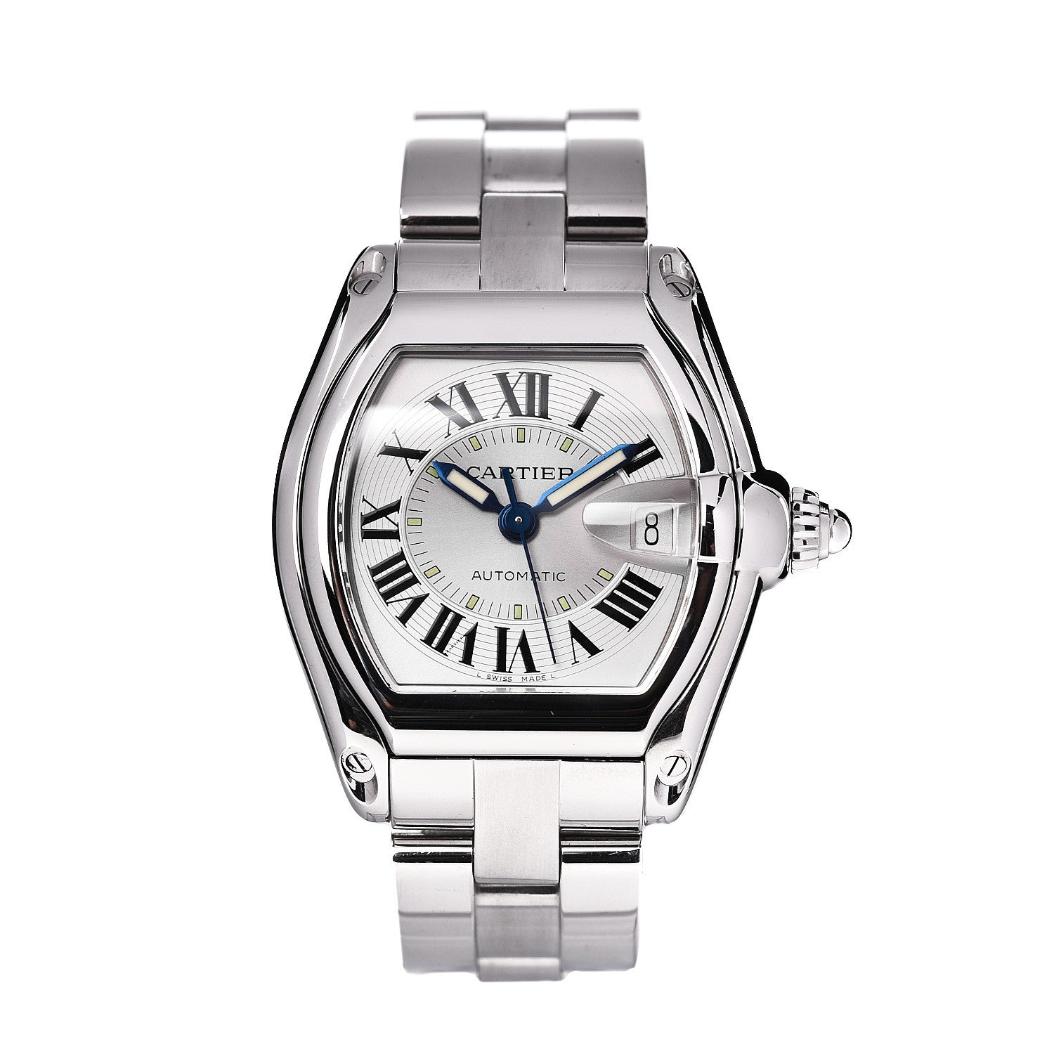 Cartier Stainless Steel 37mm Roadster Automatic Watch 1 of 6