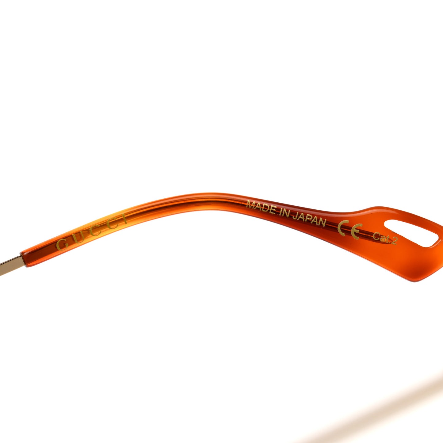 Metal Square Frame Sunglasses GG0739S Brown
