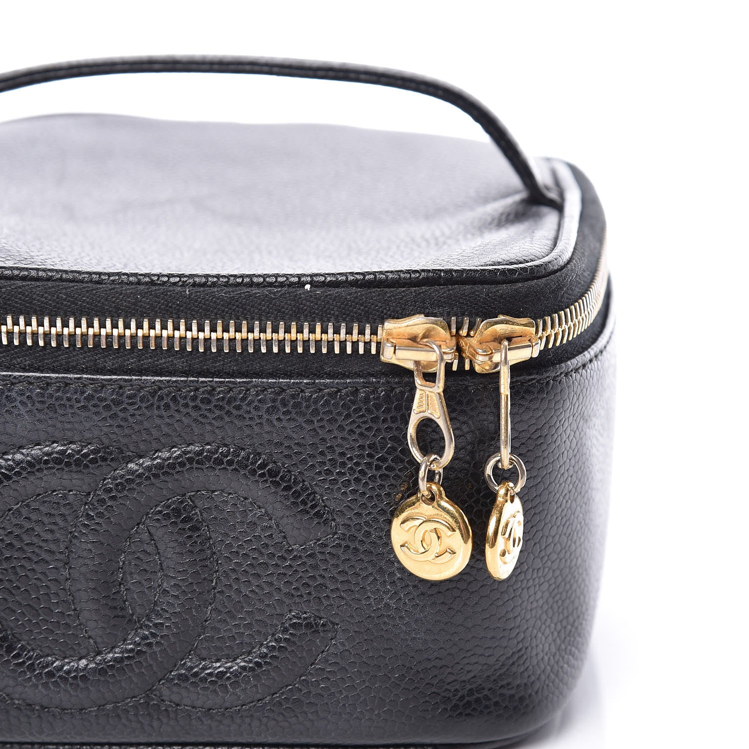 Chanel Caviar CC Vanity Cosmetic Case Black 8 of 11
