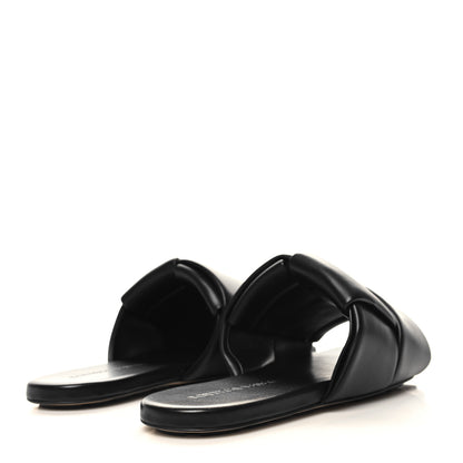 Bottega Veneta Nappa Maxi Intrecciato Patch Flat Mules 38.5 Black 4 of 7