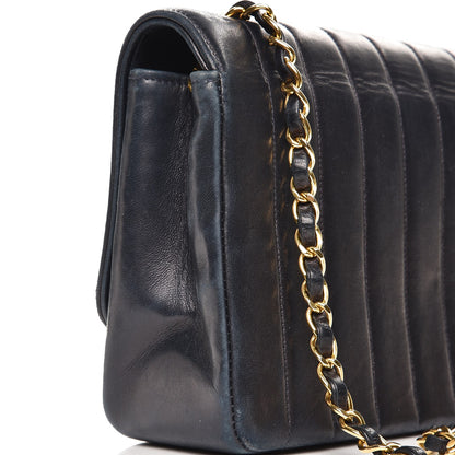 Chanel Lambskin Vertical Quilted Medium Single Flap Navy 8 of 15