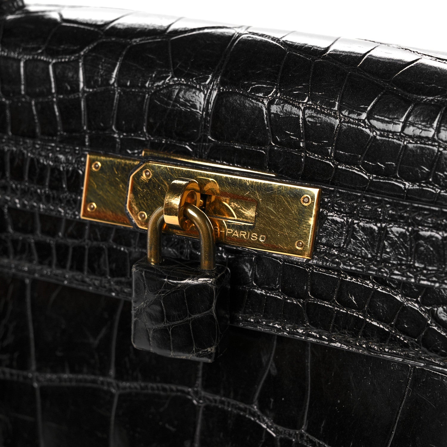 Hermes Shiny Alligator Kelly Sellier 28 Black 18 of 20