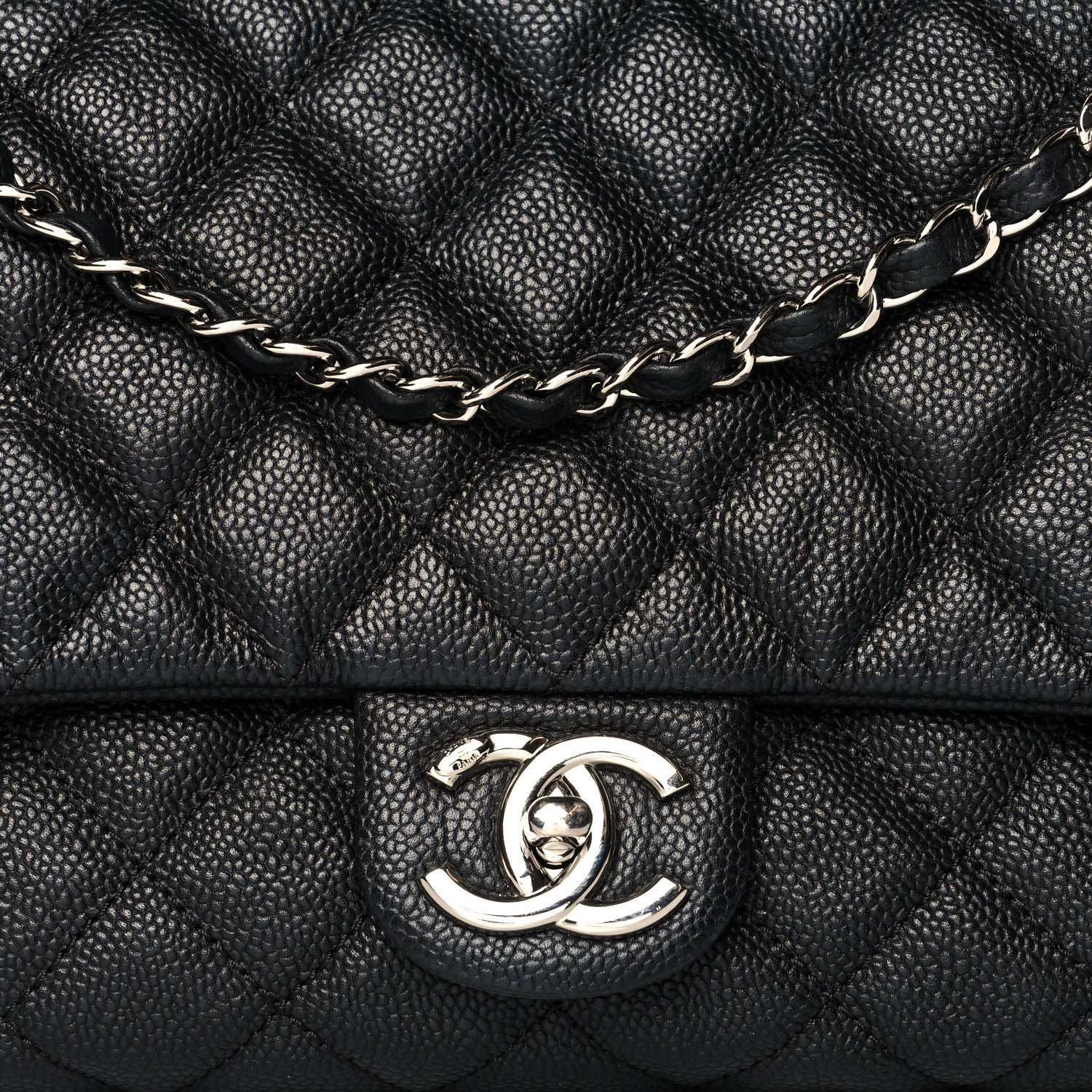 Chanel Caviar Quilted Jumbo Easy Flap Black 8 of 11