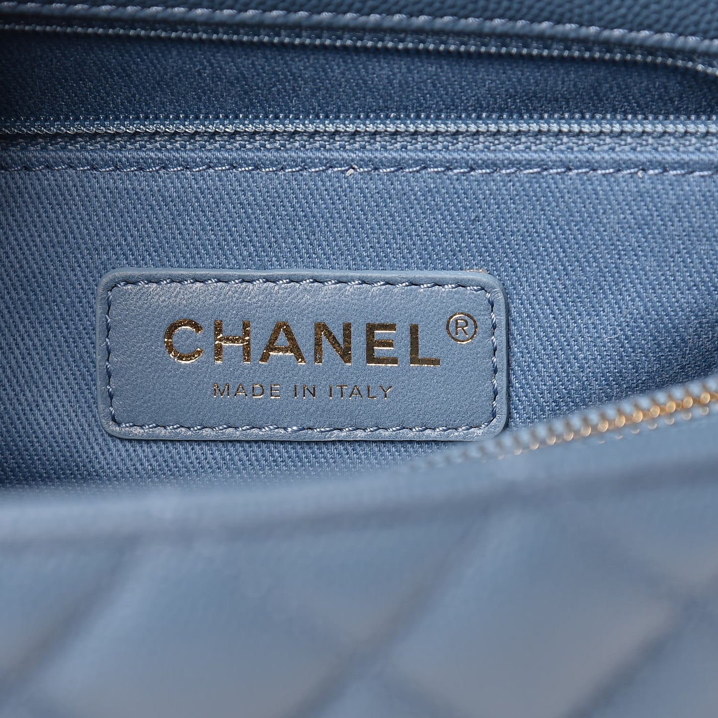 Caviar Quilted Small Coco Handle Flap Blue