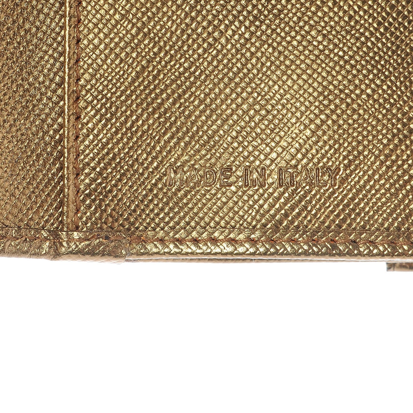 Saffiano French Flap Compact Wallet Bronzo
