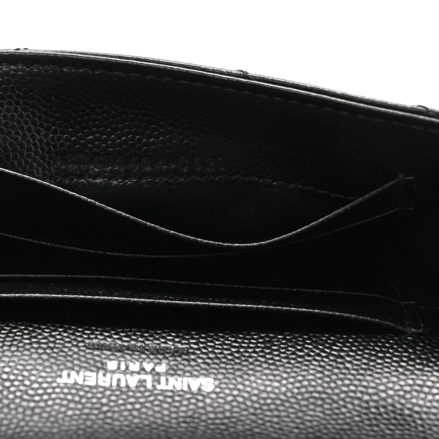 Grain De Poudre Matelasse Chevron Small Monogram Envelope Wallet Black
