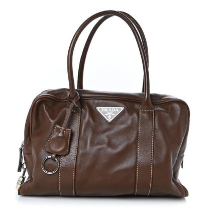 Prada Nappa Hydra Shoulder Bag Terra 1 of 10