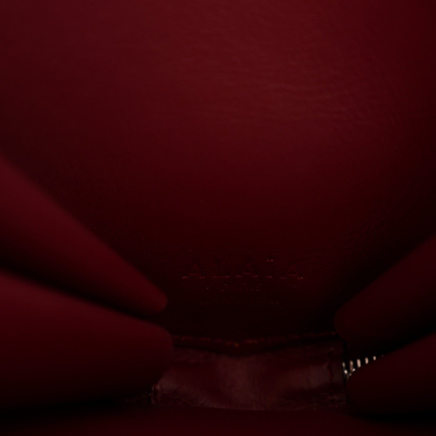 Alaia Patent Calfskin Le Coeur Bag Garnet Red 6 of 11