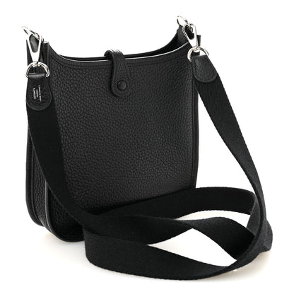Hermes Taurillon Clemence Evelyne TPM Black 3 of 10
