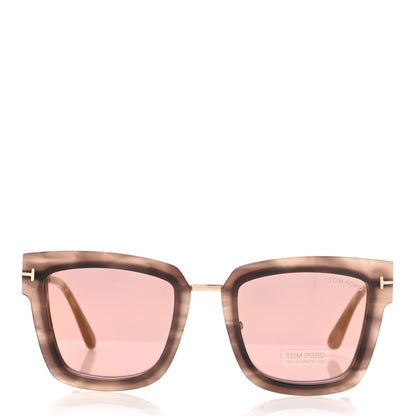 Tom Ford Acetate Lara Sunglasses TF573 Pink Melange Havana 2 of 6