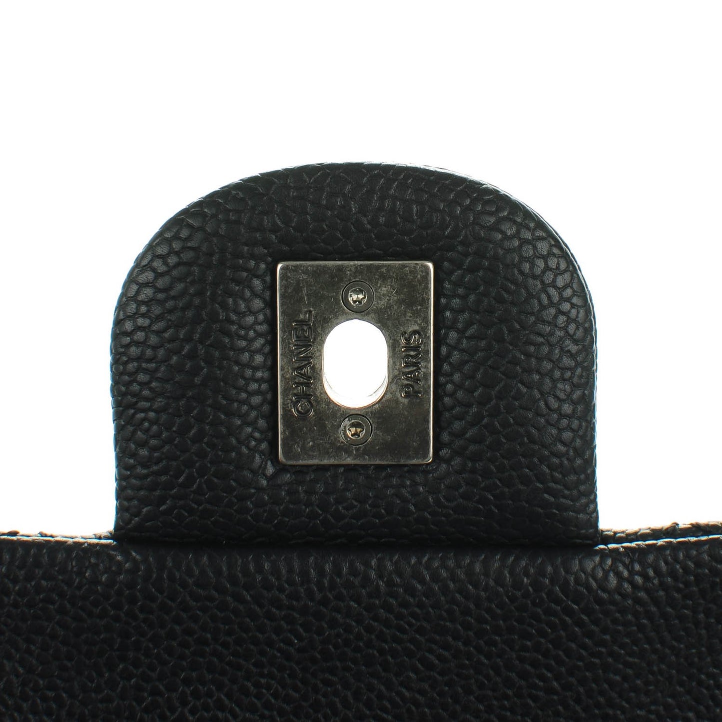 Caviar Quilted Medium Simply CC Flap Black