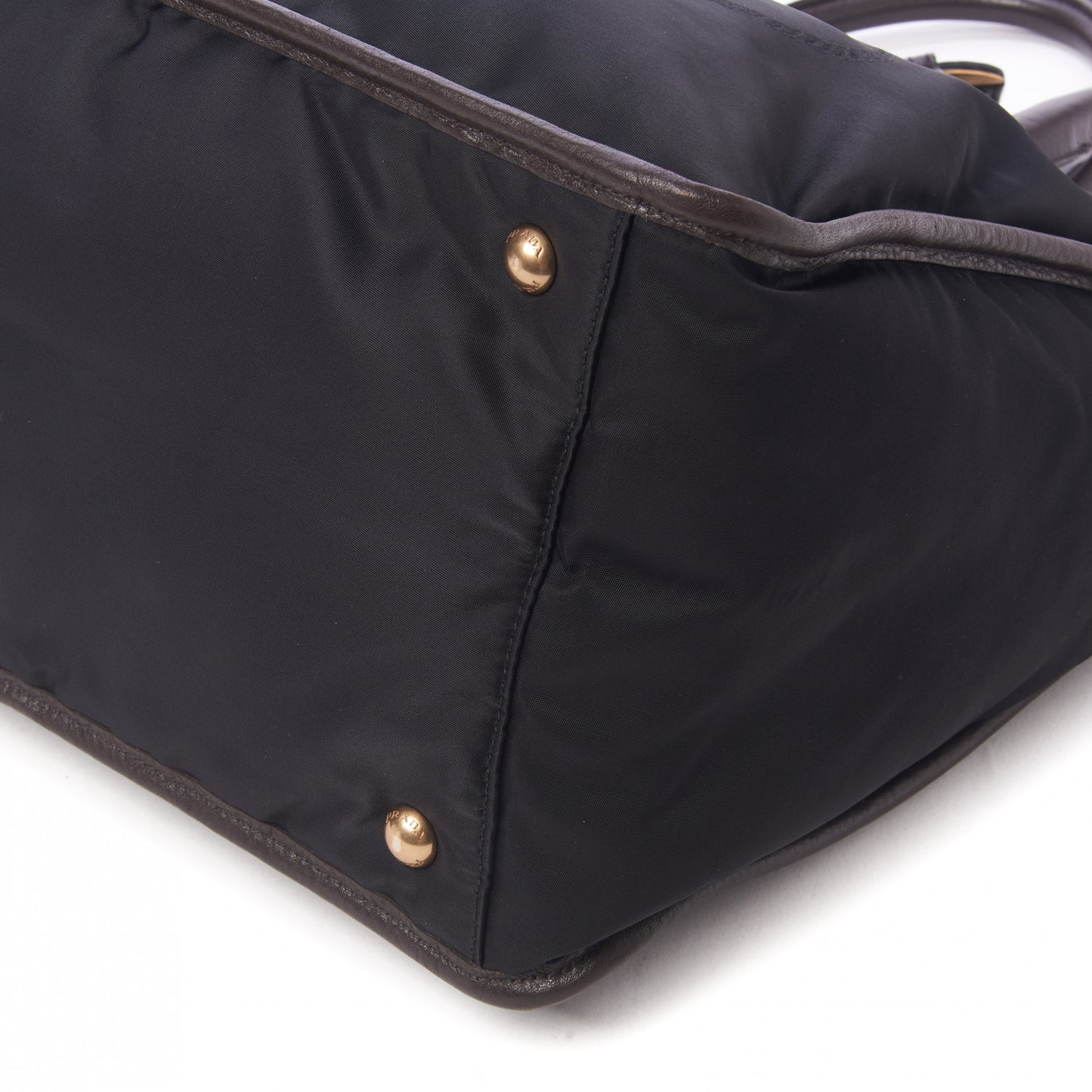 Tessuto Nylon Double Zip Logo Tote Black