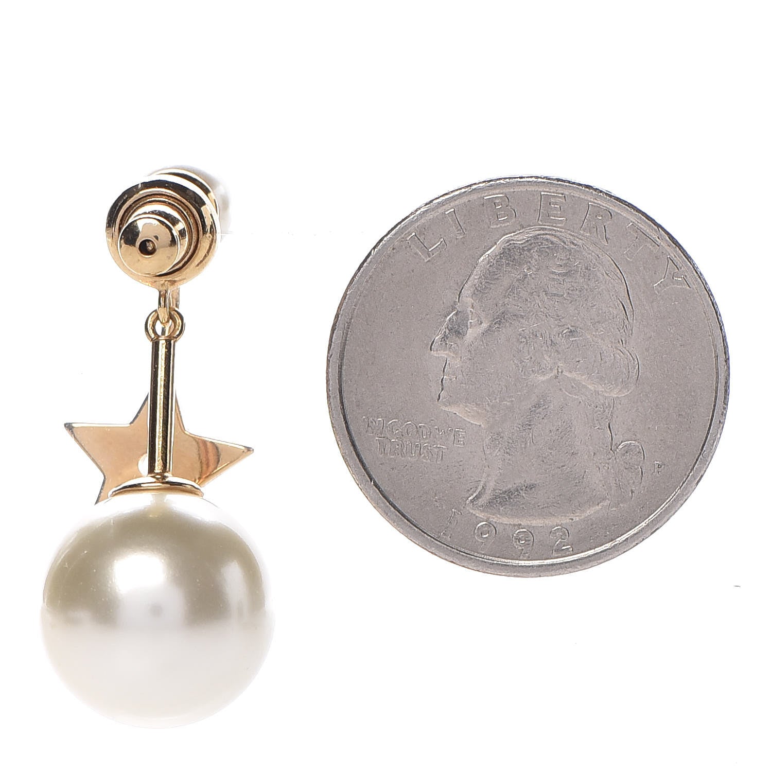 Christian Dior Pearl My ABCDior Tribales Etoile Earring Gold 2 of 4
