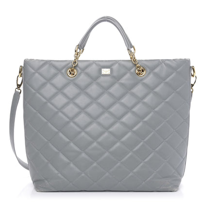 Dolce & Gabbana Lambskin Quilted Tote Grey 1 of 16