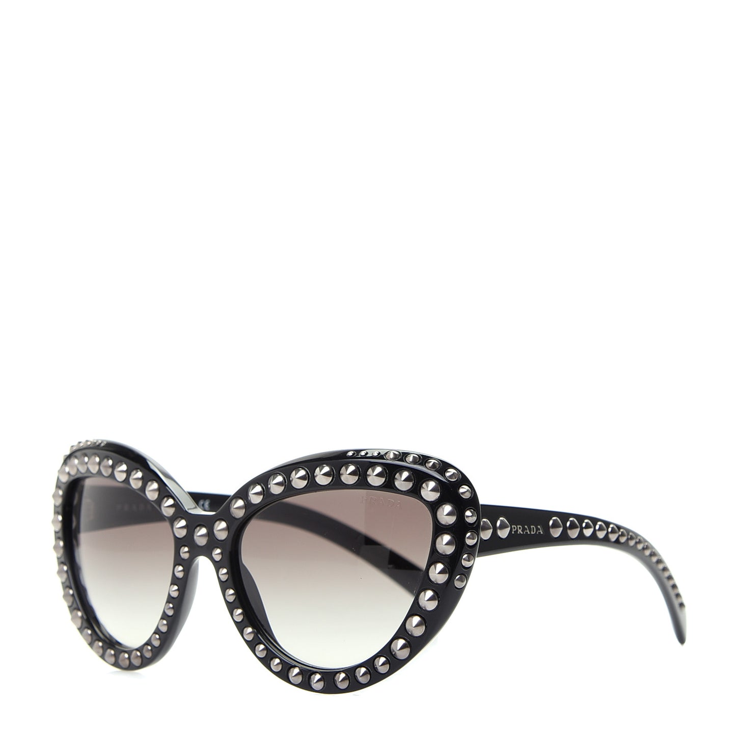 Acetate Studded Ornate Cat Eye Sunglasses SPR 31Q Black