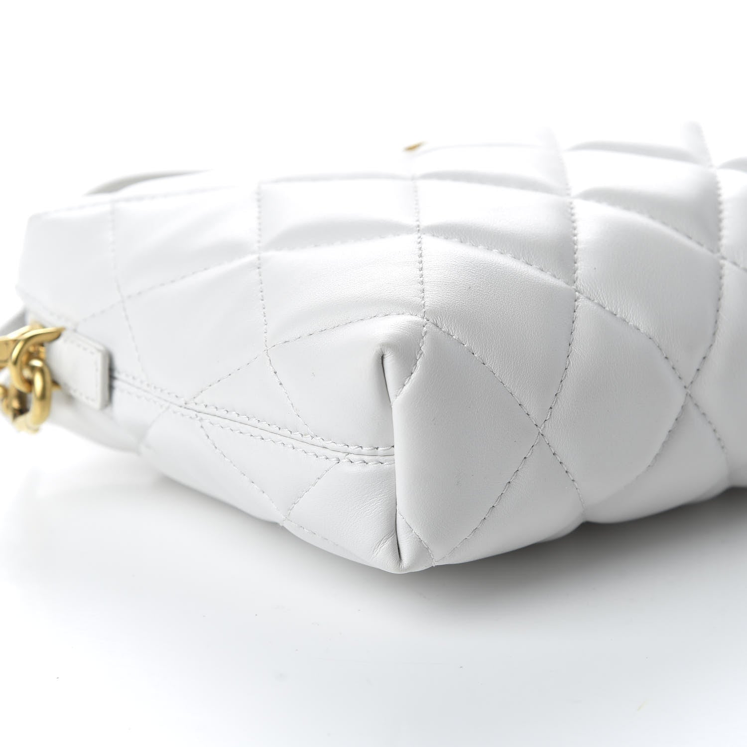 Balenciaga Nappa Calfskin Quilted Touch B Camera Shoulder Bag White 6 of 9