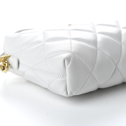 Balenciaga Nappa Calfskin Quilted Touch B Camera Shoulder Bag White 6 of 9