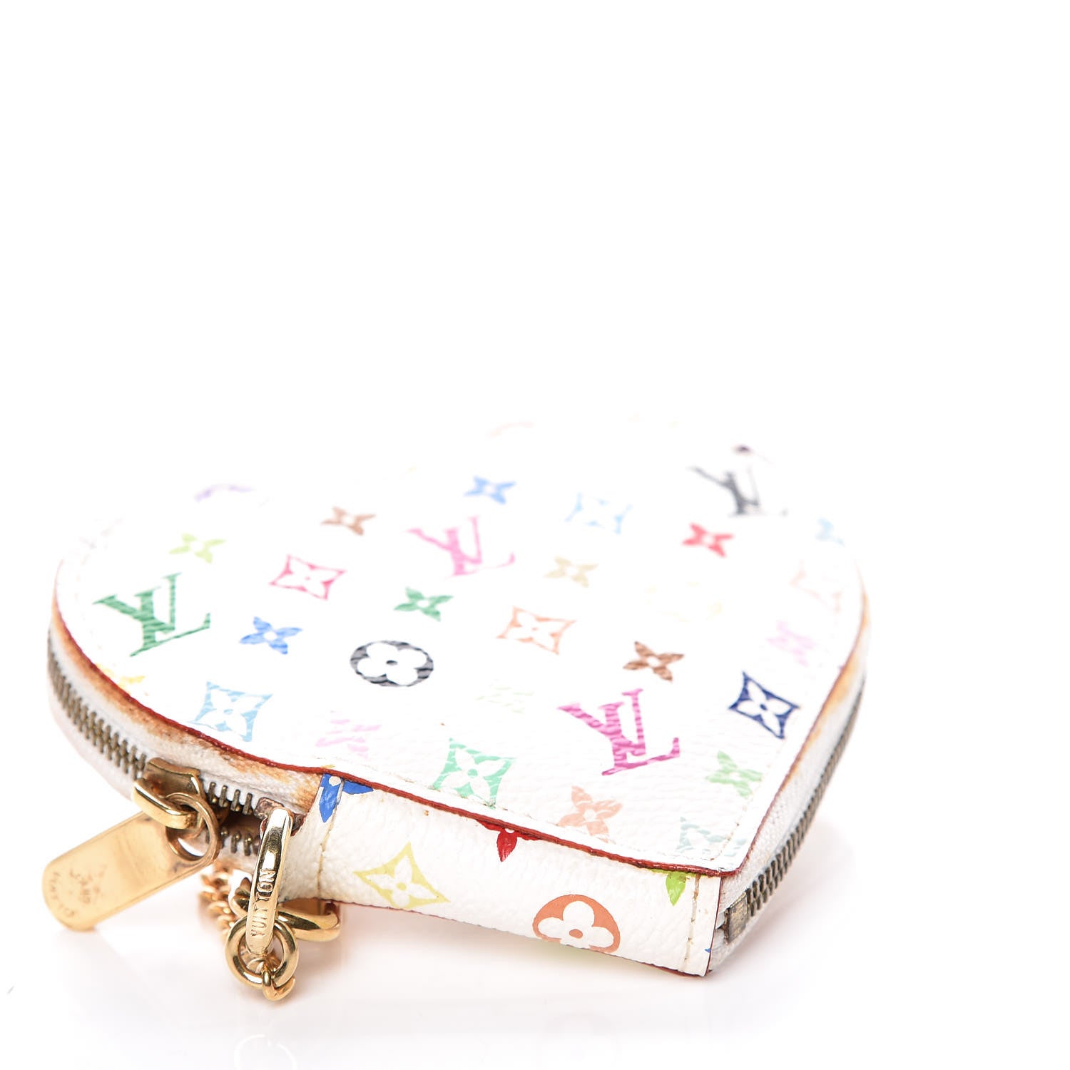 Louis Vuitton Monogram Multicolor Coeur Heart Coin Purse White 4 of 10