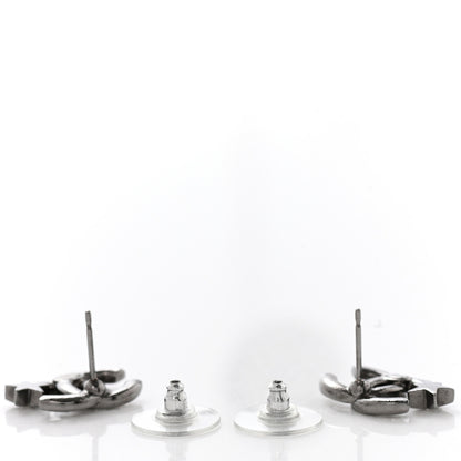 Chanel Crystal CC Starfall Earrings Silver 3 of 4
