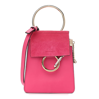 Chloe Suede Calfskin Mini Faye Bracelet Bag Fuchsia Rose 1 of 10