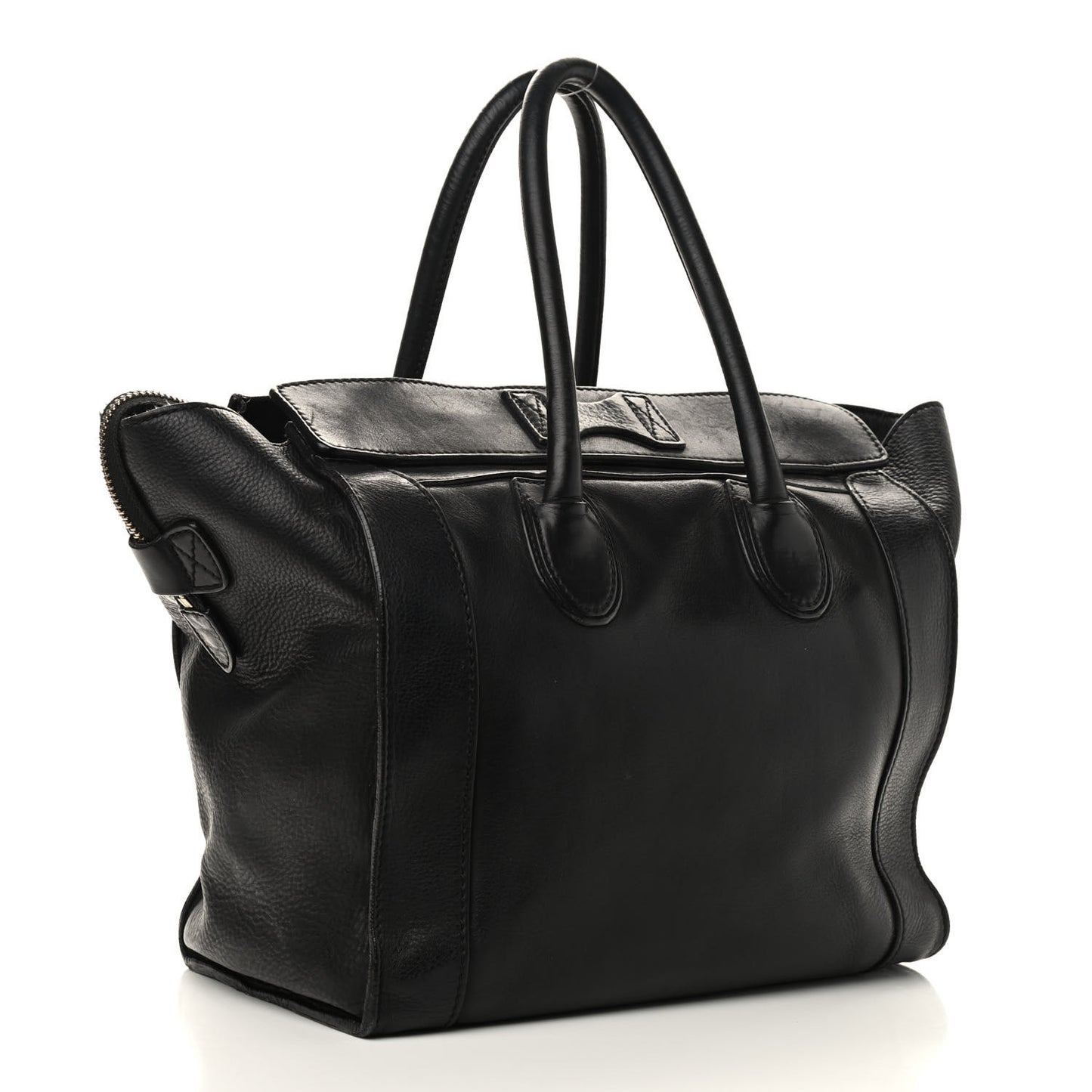 Smooth Calfskin Medium Phantom Luggage Black