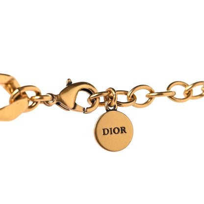 Christian Dior Metal Danseuse Etoile Chain Choker Necklace Gold 4 of 5