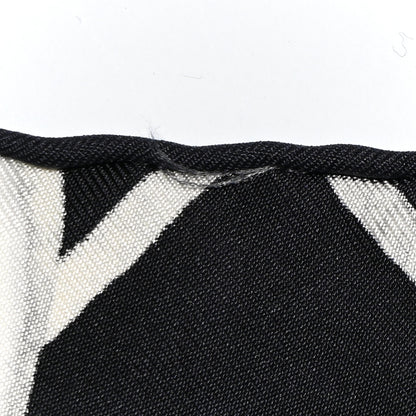 Chanel Silk Camellia CC Square Scarf Black 10 of 10