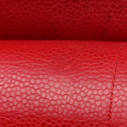 Chanel Caviar Quilted Jumbo Double Flap Red 13 of 17