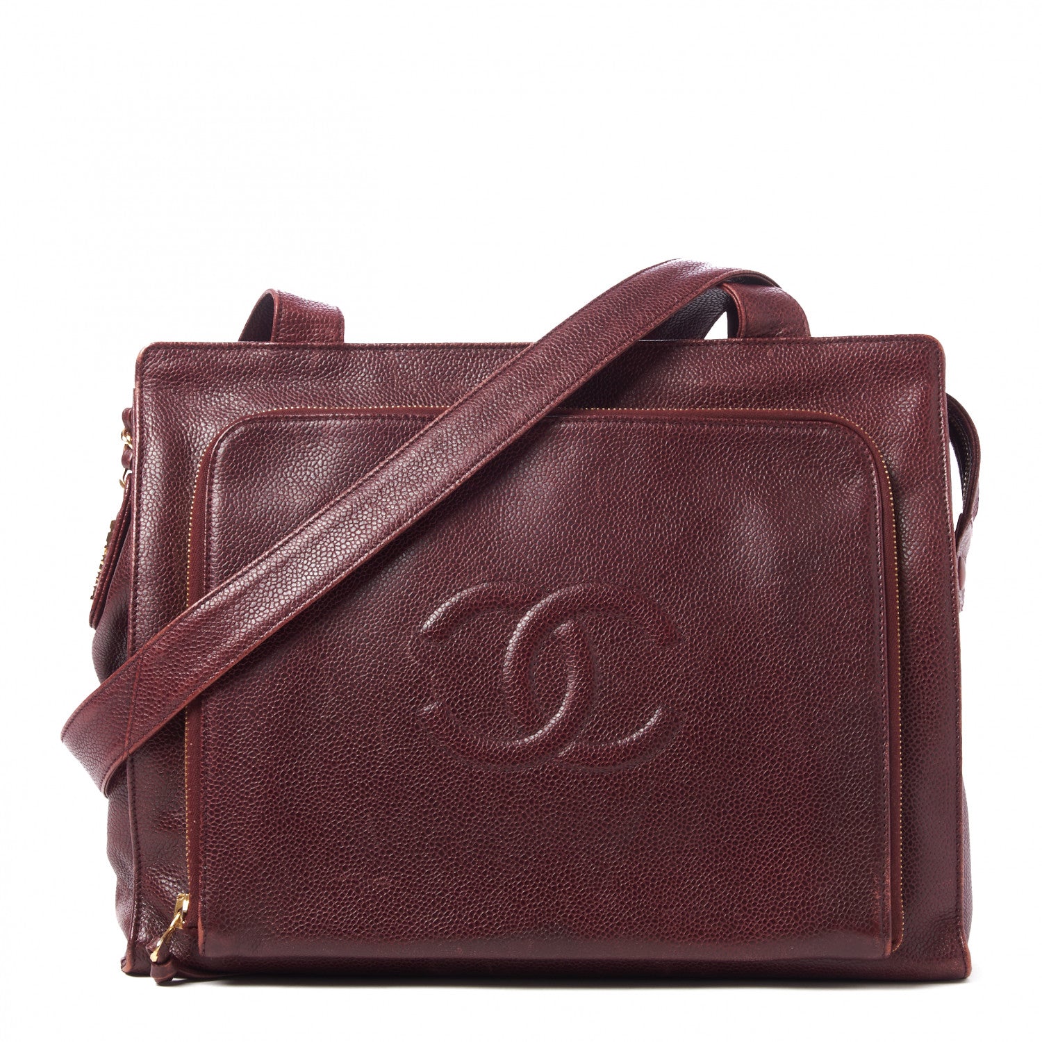 Chanel Caviar CC Shoulder Bag Red 1 of 9