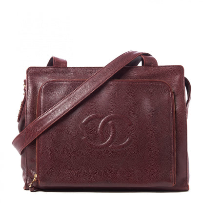 Chanel Caviar CC Shoulder Bag Red 1 of 9