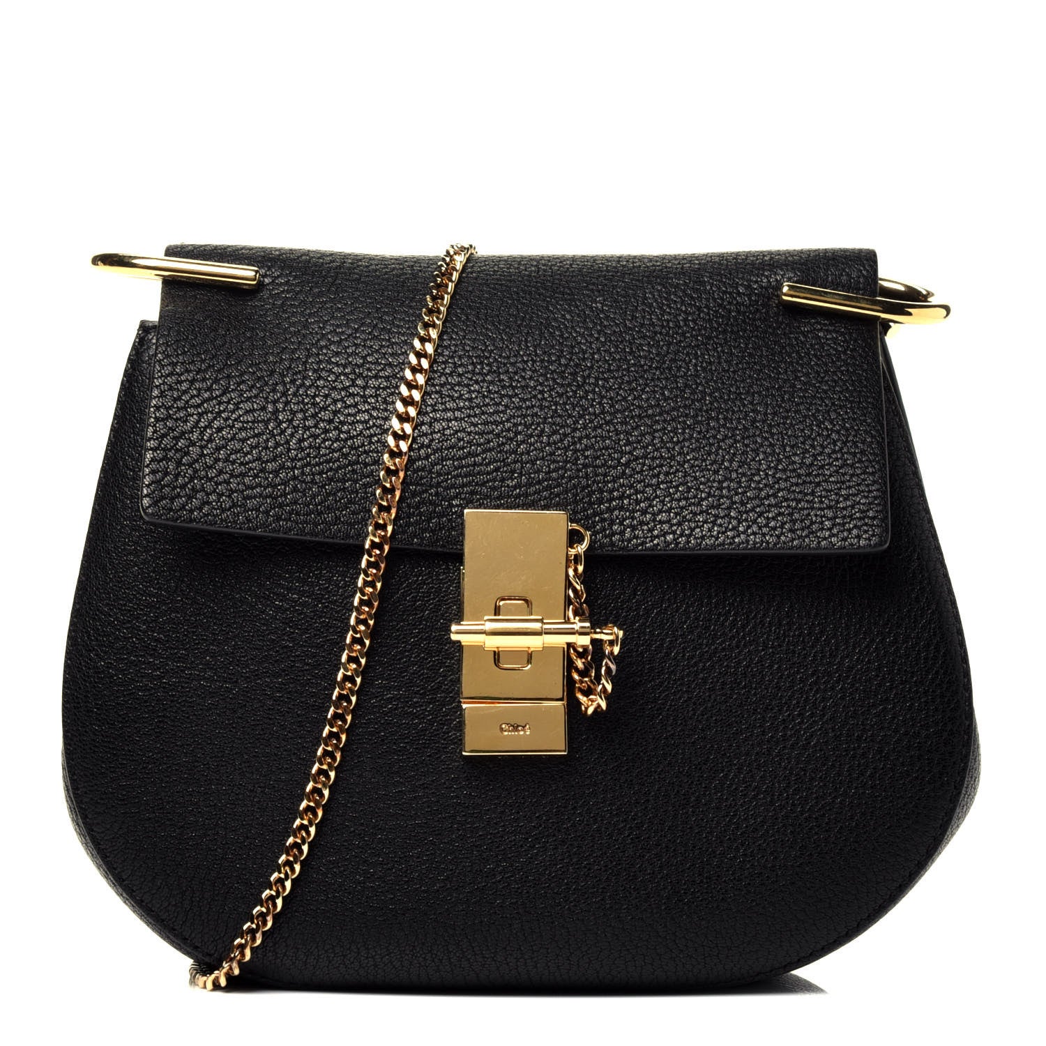 Chloe Grained Lambskin Drew Shoulder Bag Black 1 of 9