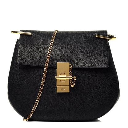 Chloe Grained Lambskin Drew Shoulder Bag Black 1 of 9