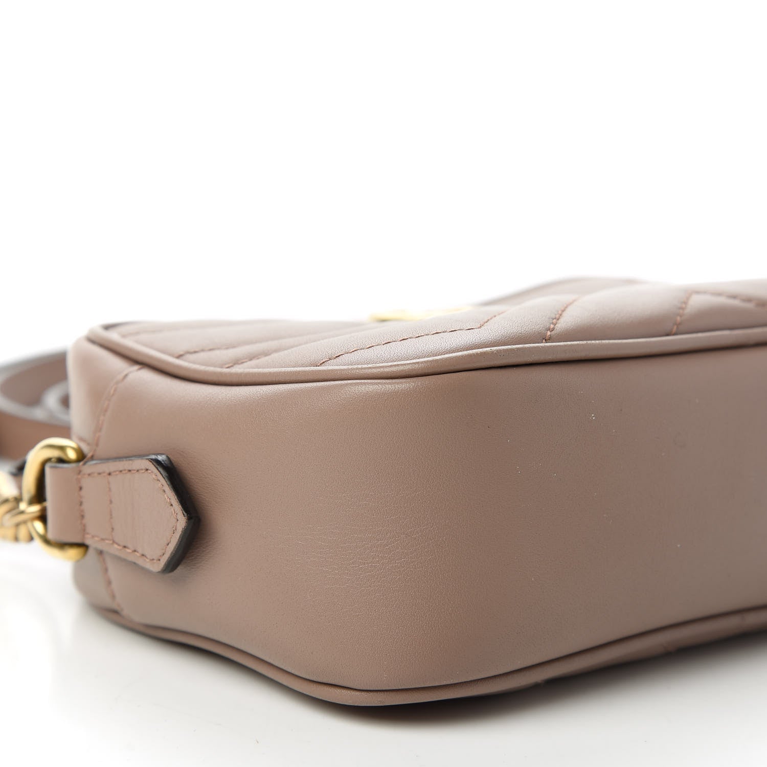 Gucci Calfskin Matelasse Mini GG Marmont Chain Shoulder Bag Porcelain Rose 6 of 11