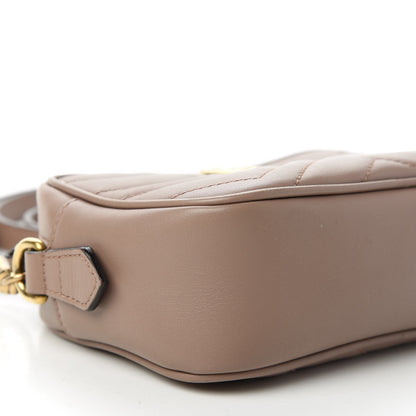 Gucci Calfskin Matelasse Mini GG Marmont Chain Shoulder Bag Porcelain Rose 6 of 11